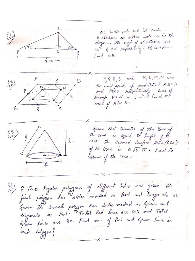 Aakash Maths Written Test | PDF