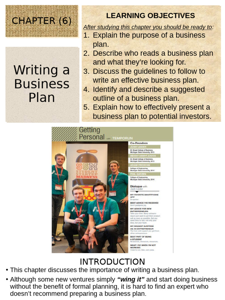 Writing an Effective Business Plan | PDF | Entrepreneurship | Cognition