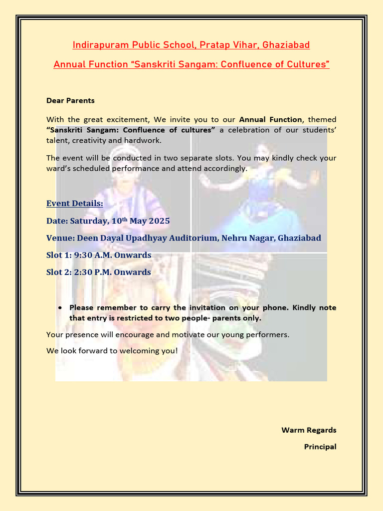 Sanskriti Sangam Annual Function 2025 | PDF