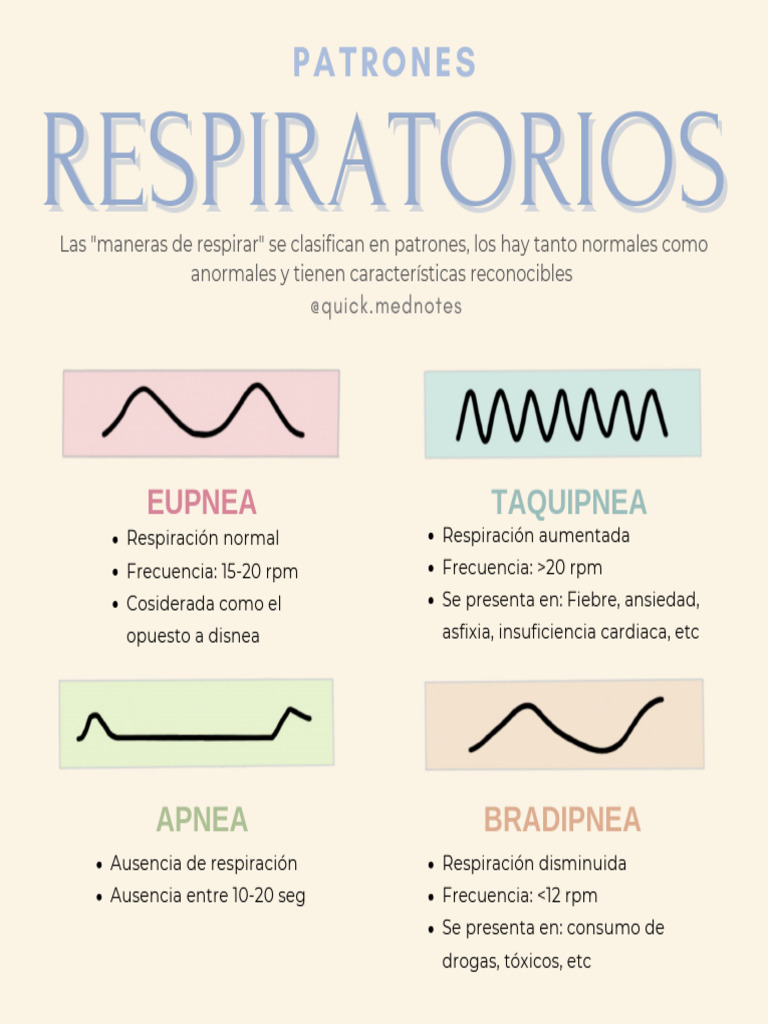 Patrones Respiratorios - Quick.mednotes | PDF