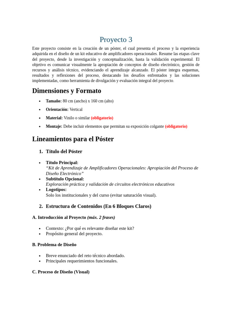 Proyecto 3 | PDF | Diseño