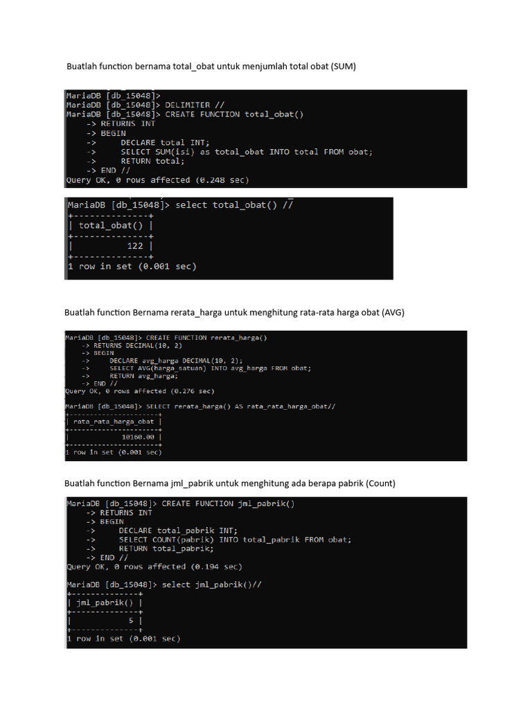 Fungsi Pengolahan Data Obat XAMPP | PDF