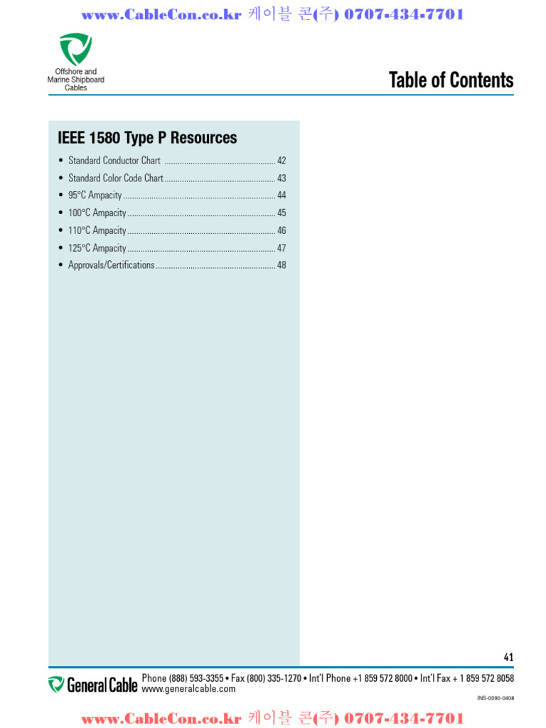 IEEE 1580 Type P Cable Specifications | PDF | Electricity | Electrical ...