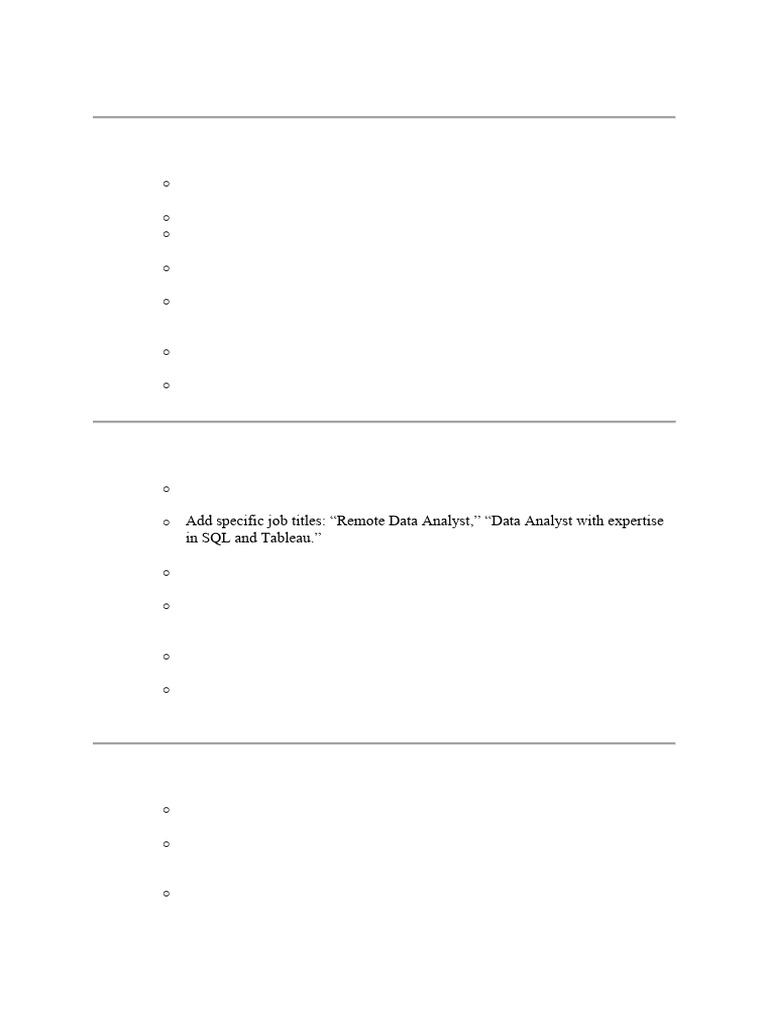 Remote Data Analyst Job Strategy Guide | PDF | Data Analysis | Linked In