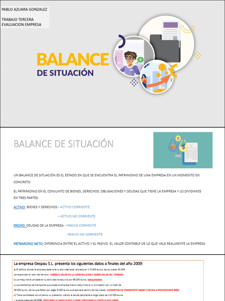 Balance de Situacion | PDF | Hoja de balance | Contabilidad financiera