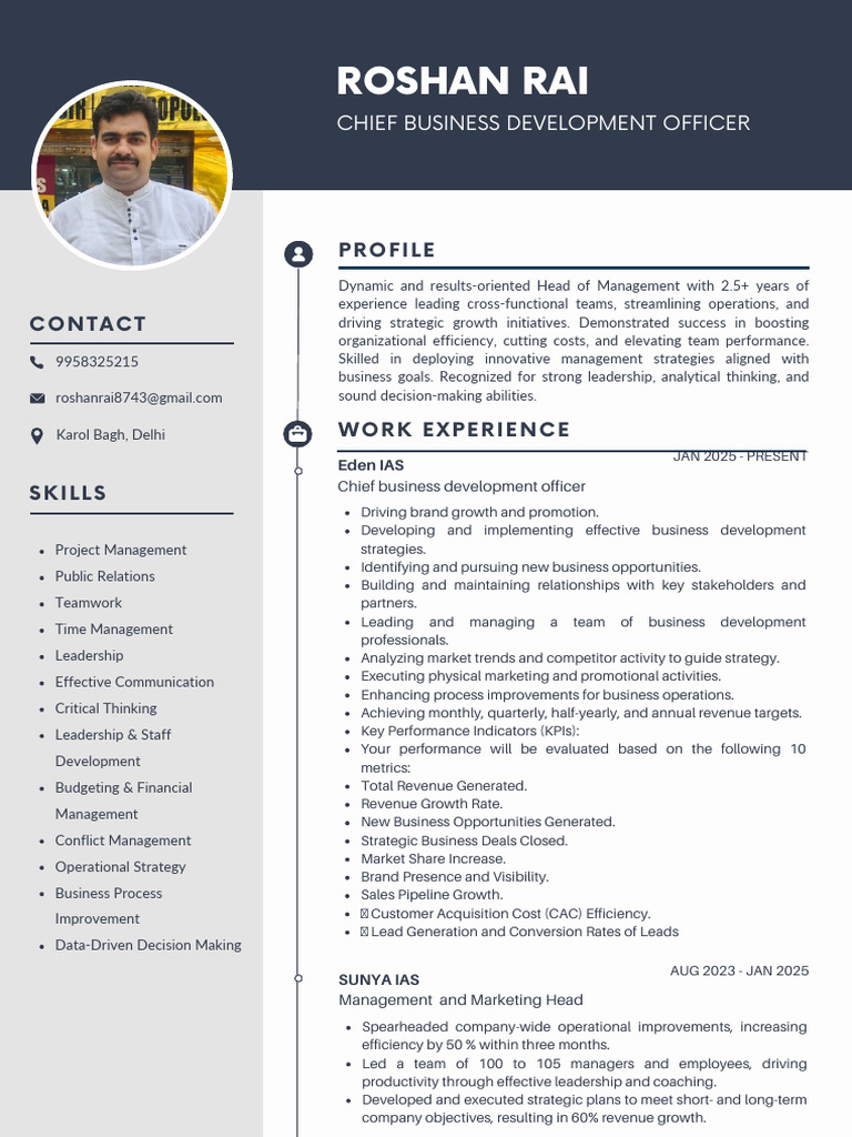Profile of Roshan Rai: Business Leader | PDF | Leadership | Performance ...