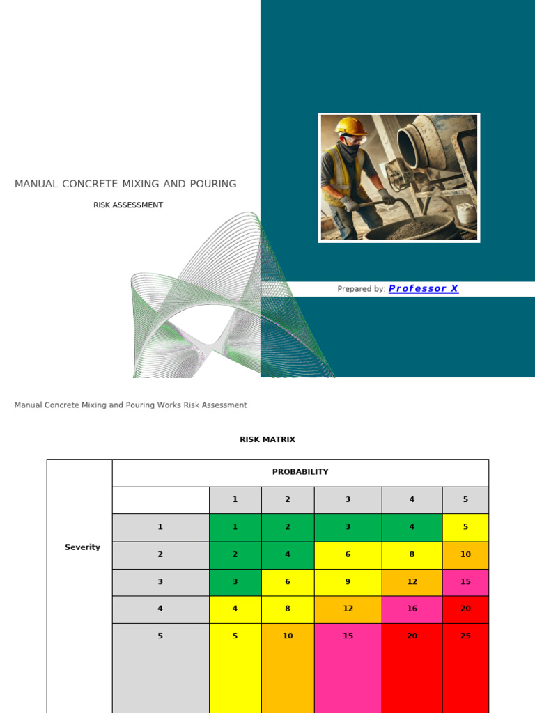 Concrete Pouring Risk Assessment Guide | PDF | Personal Protective ...