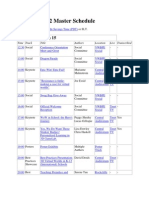 VWBPE 2012 Master Schedule