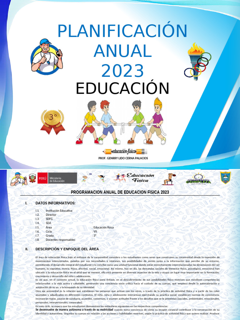 3 PLANIFICACION ANUAL 2023 3° VII Ciclo | PDF | Las emociones | Aprendizaje