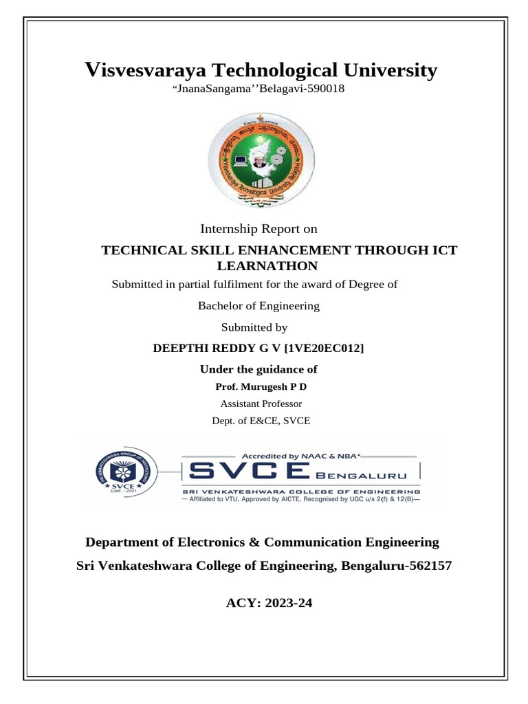 ICT Learnathon Internship Report | PDF | Information And Communications ...