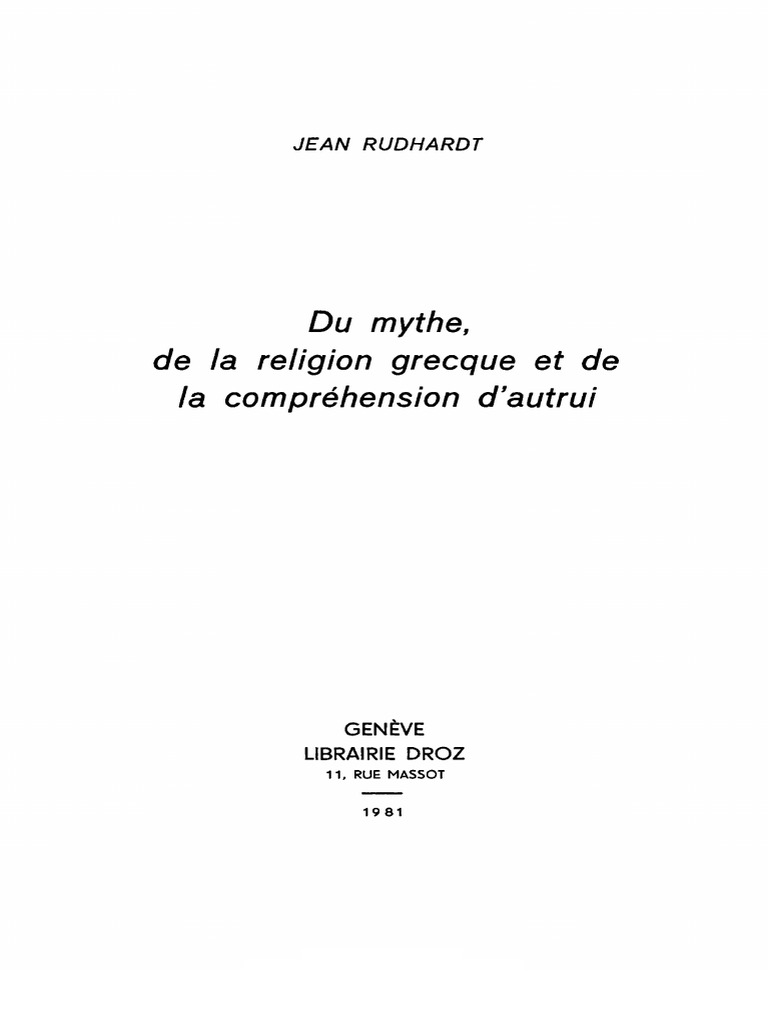 Mythologie et Religion Grecque | PDF | Linguistique | Religion de la ...