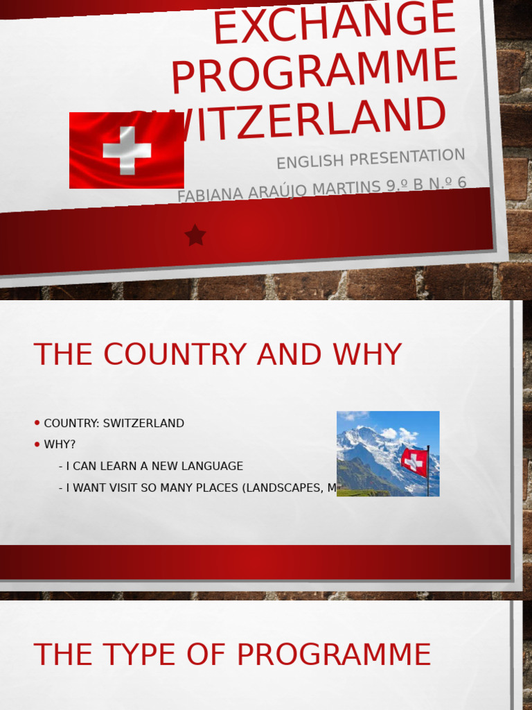 Switzerland Exchange Program Overview | PDF