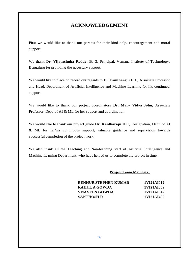 Acknowledgement | PDF