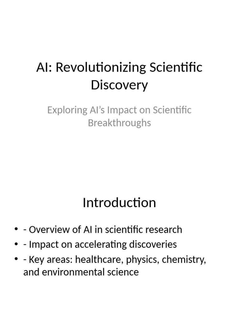 AI Transforming Scientific Research | PDF