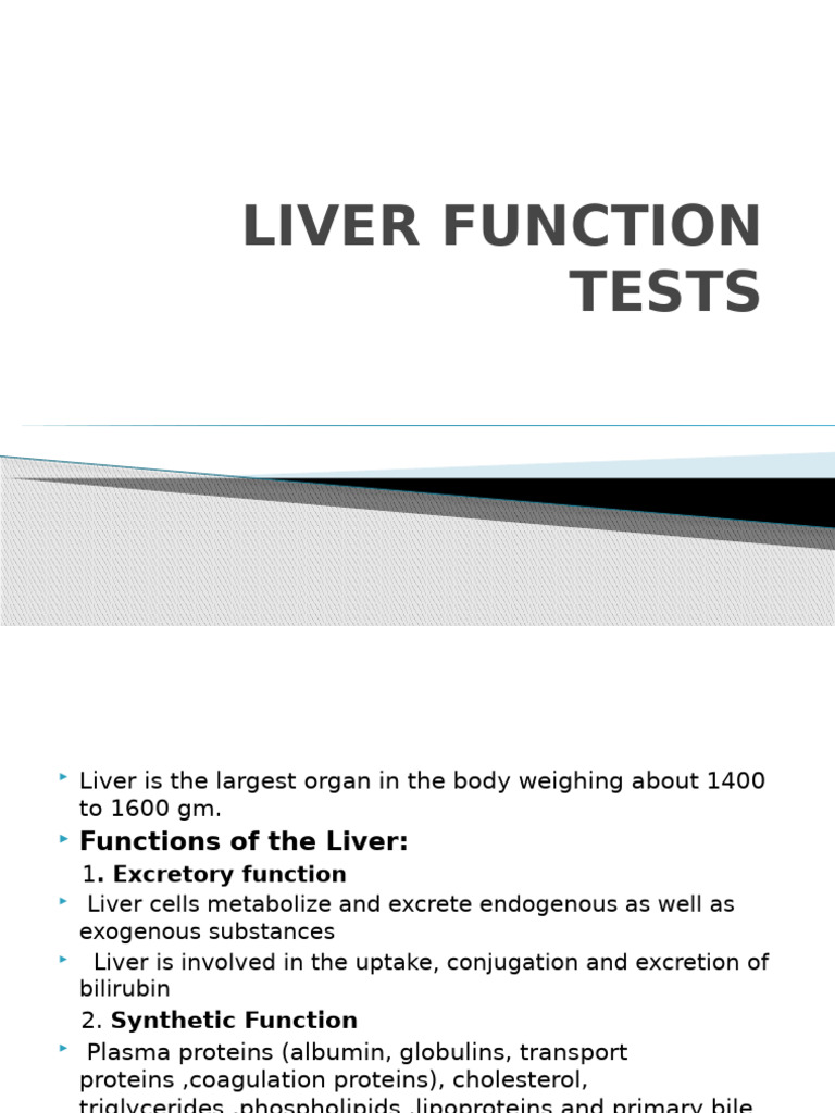 Comprehensive Guide to Liver Function Tests | PDF | Alanine ...