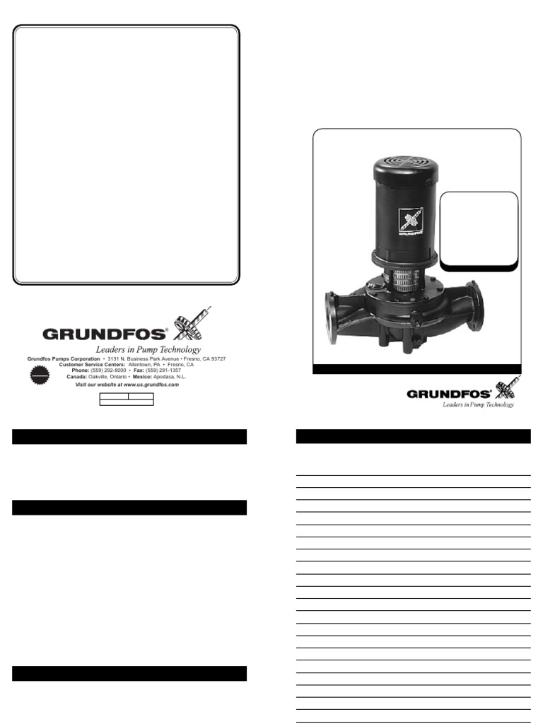 Grundfos LM/LP Pump Instructions | PDF | Pump | Fuse (Electrical)