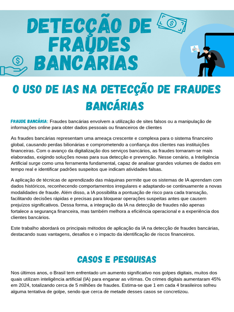 IAs na Detecção de Fraudes Bancárias | PDF | Inteligência artificial ...