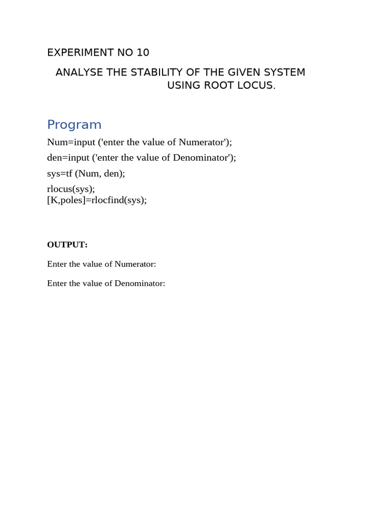 Root Locus Stability Analysis Guide | PDF