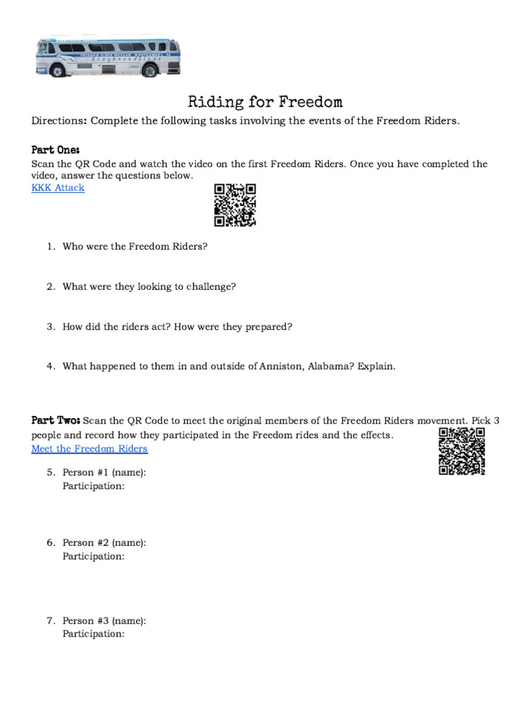 The Freedom Riders Synchronous | PDF