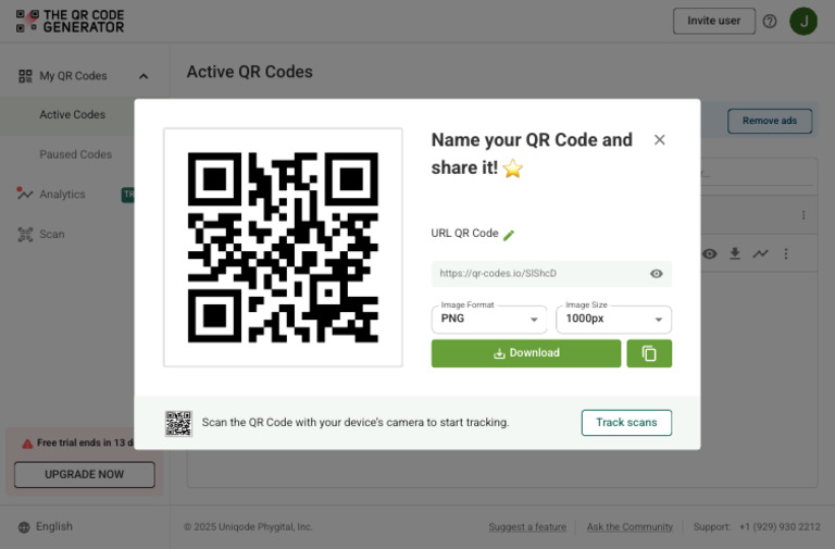 QR Code Free Trial Ending Soon | PDF