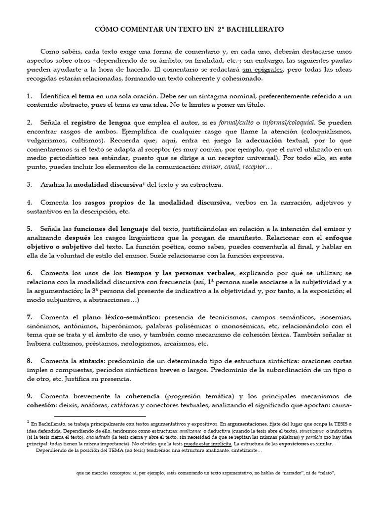 cc3b3mo-comentar-un-texto-en-2c2ba-bachillerato-pdf-oraci-n