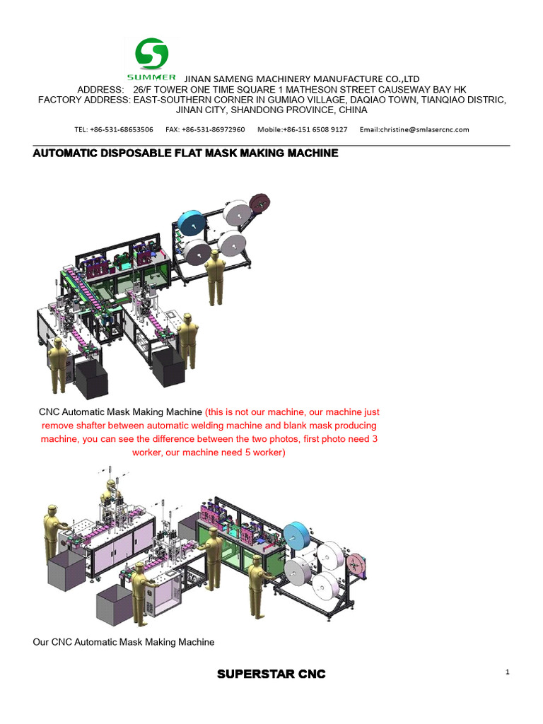 disposable mask production line 平面口罩生产线 | PDF | Secondary Sector Of The ...