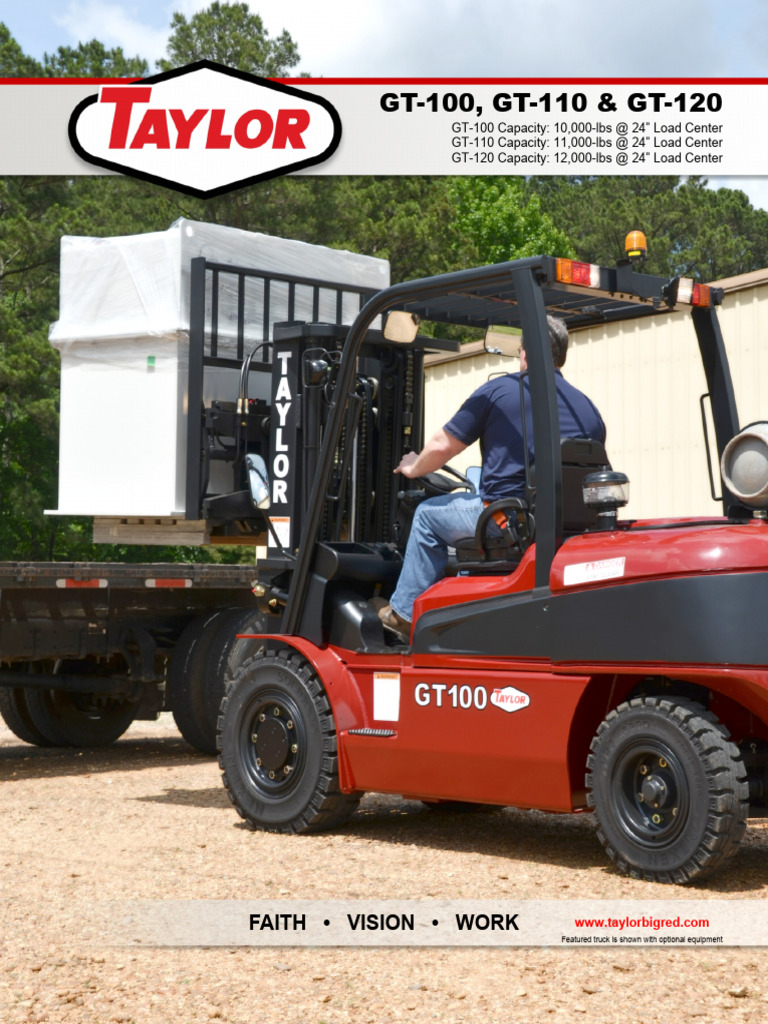 Taylor GT Series Forklifts Overview | PDF | Steering | Truck
