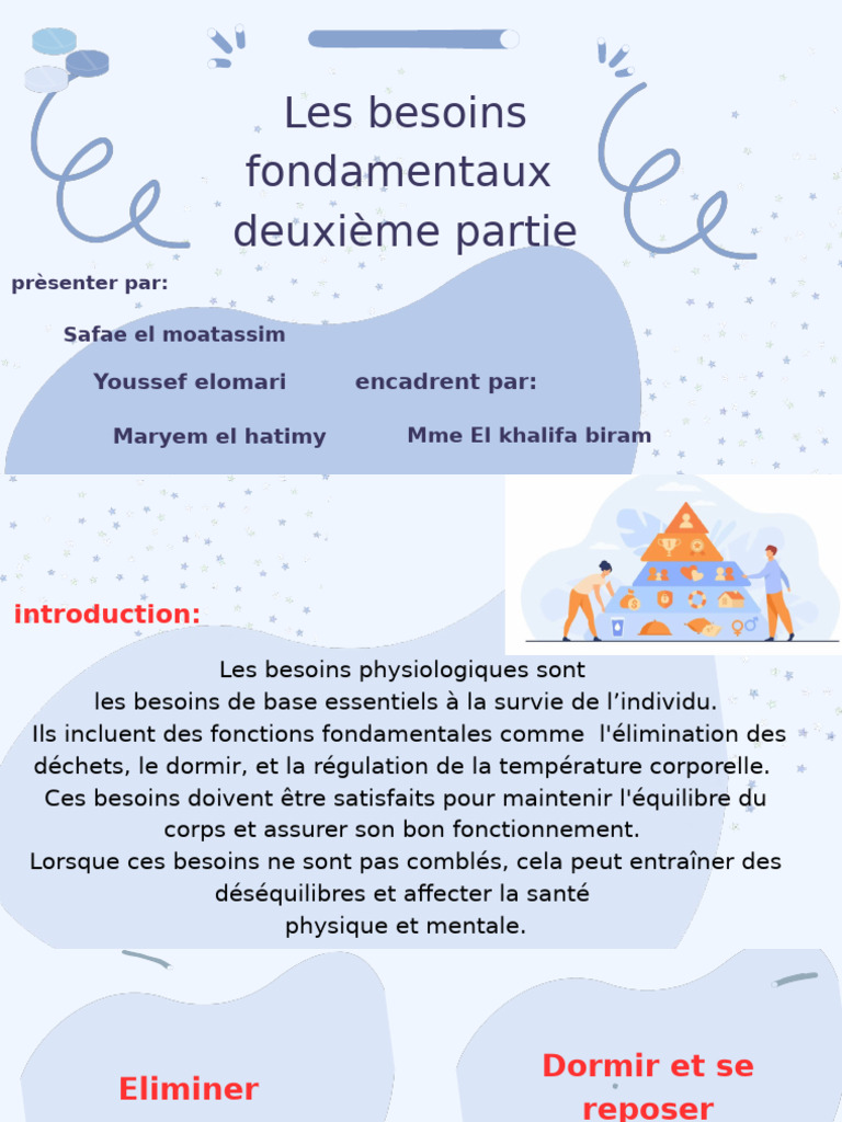 Les Besoins Fondamentaux Deuxième Partie | PDF | Sommeil