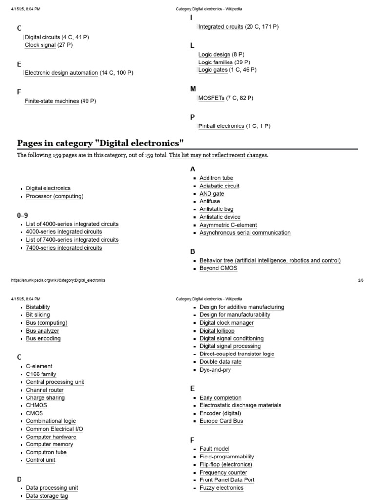 Category - Digital Electronics - Wikipedia | PDF | Digital Electronics ...