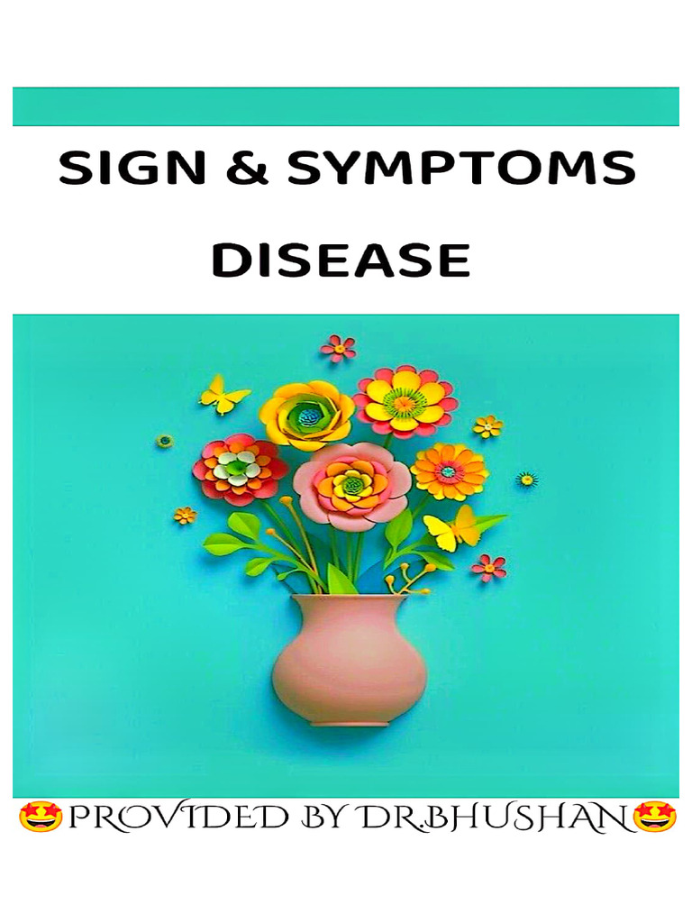 Sign & Symptom of Disease | PDF