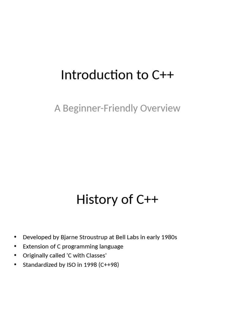 Introduction to CPP | PDF