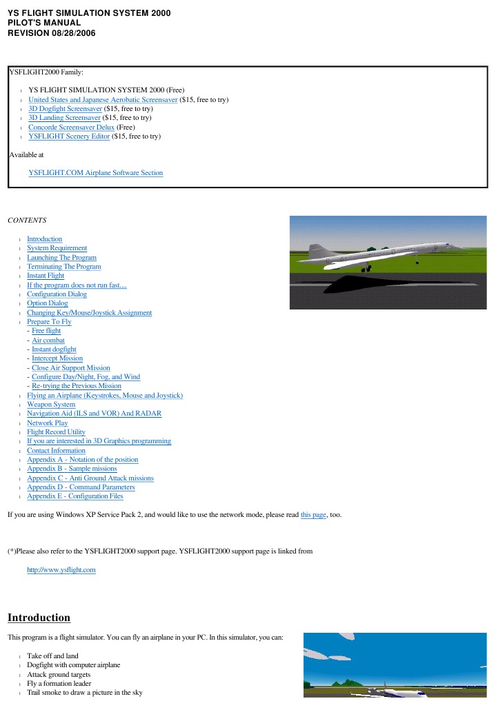 YSFlight 2000 Pilot's Manual | PDF | Texture Mapping | Server (Computing)