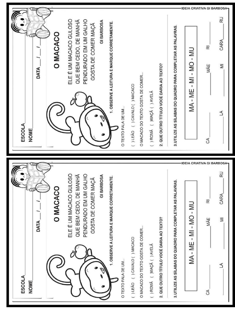Texto - Macaco | PDF
