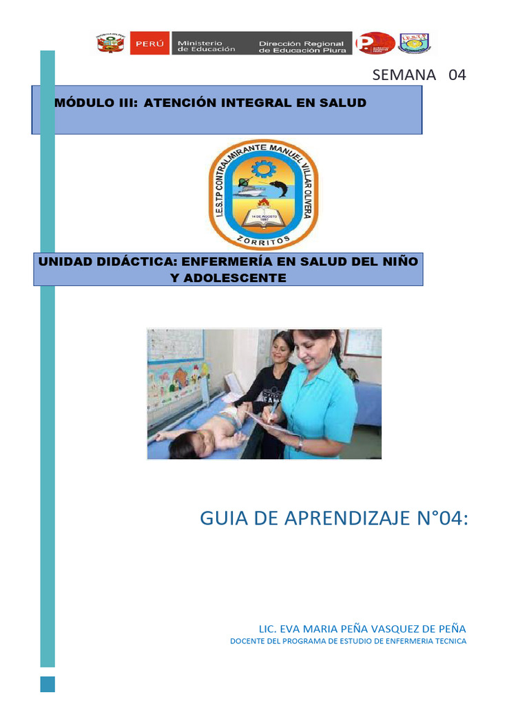 Guia de Aprendizaje #04 - Niño. | PDF | Educación de la primera infancia