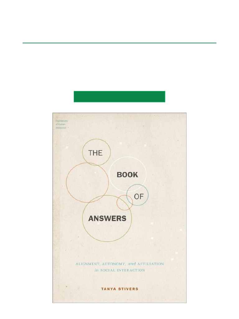The Book of Answers: Social Interaction Insights | PDF | Question ...