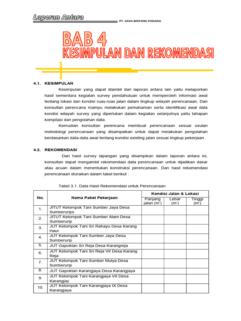 Rekomendasi Perencanaan Jalan Tani | PDF