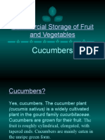 Commercial Storage of Fruit and Vegetables - The Cucumber