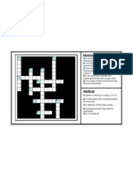 Carbohydrate Crossword Sheet