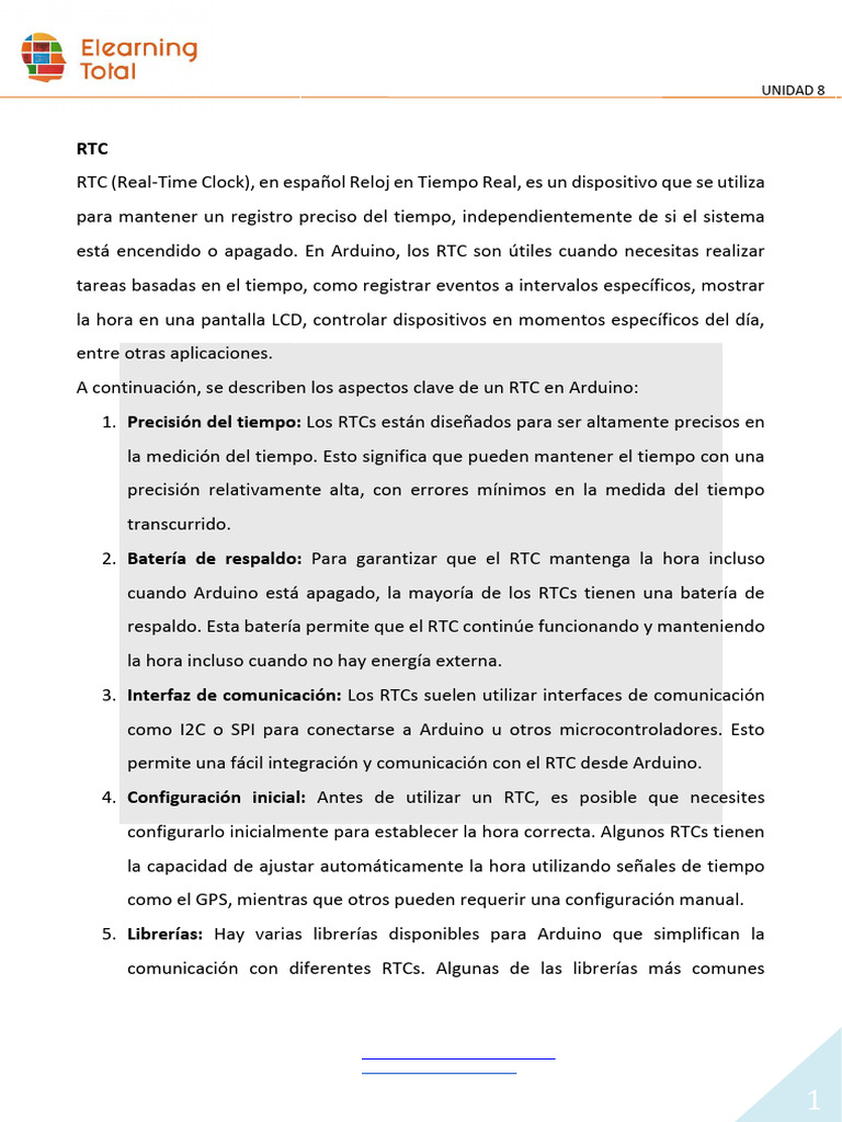 Unidad 8 - Integración RTC y Motores - 2da Parte v1 | PDF | Bienes ...