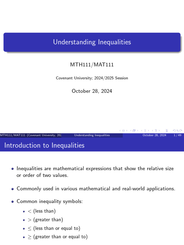 Equivalent Compound Inequalities Explained | PDF | Inequality ...