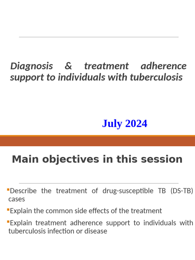 TB Treatment and Adherence Support Guide | PDF | Tuberculosis | Human ...
