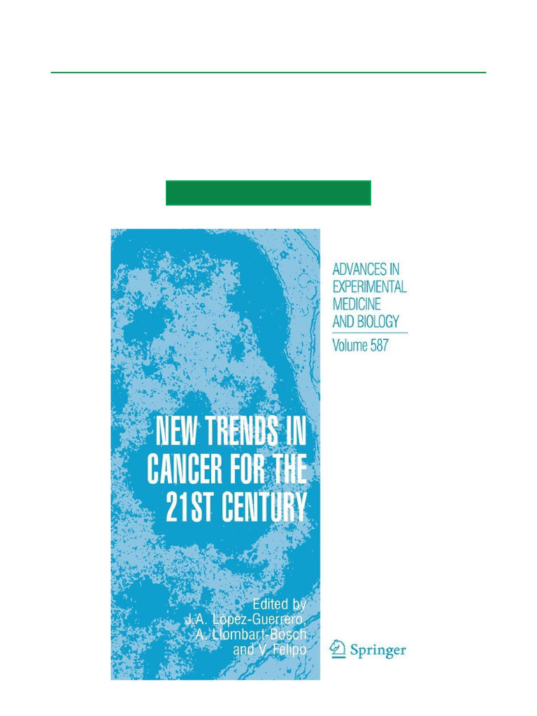 New Trends in Cancer For The 21st Century, 2nd Edition Complete PDF ...