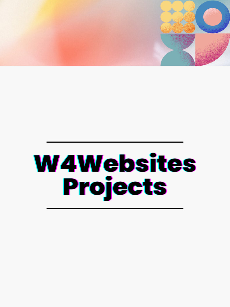 W4Websites Projects | PDF
