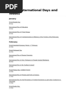 UN International Days Calendar 2025 | PDF | International Relations
