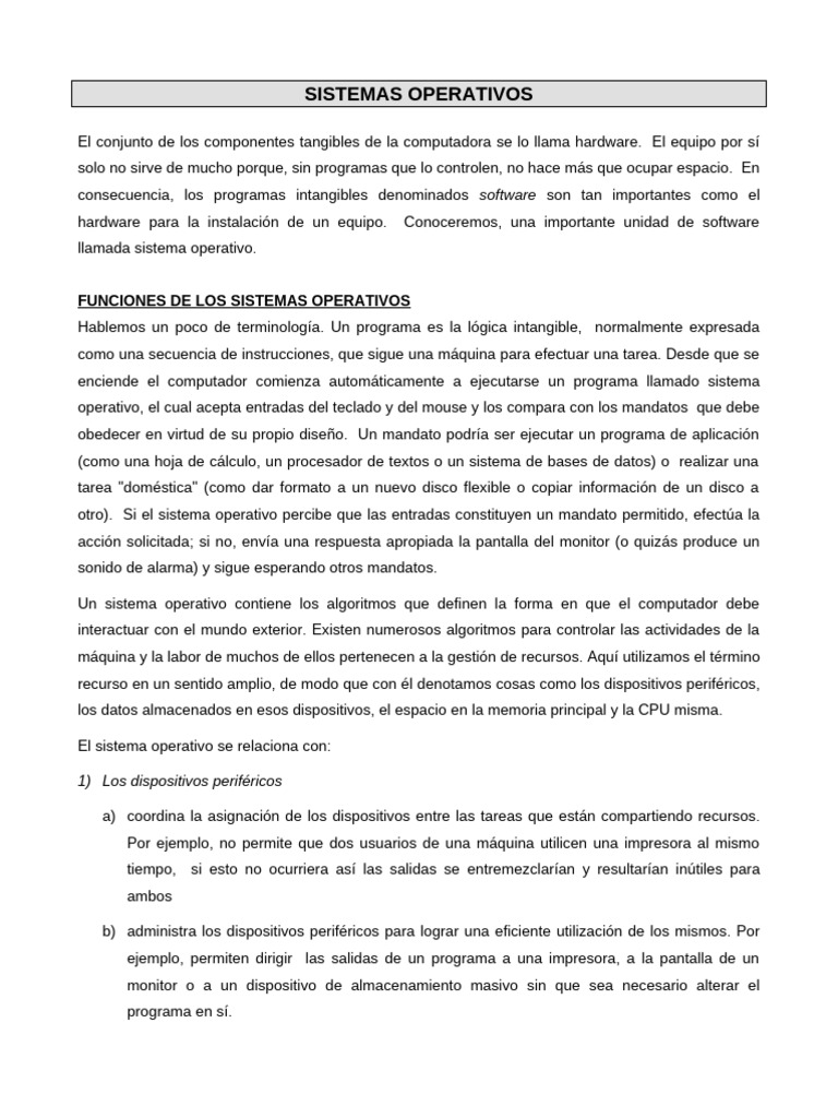 Clase 7 | PDF | Hardware de la computadora | Sistema operativo
