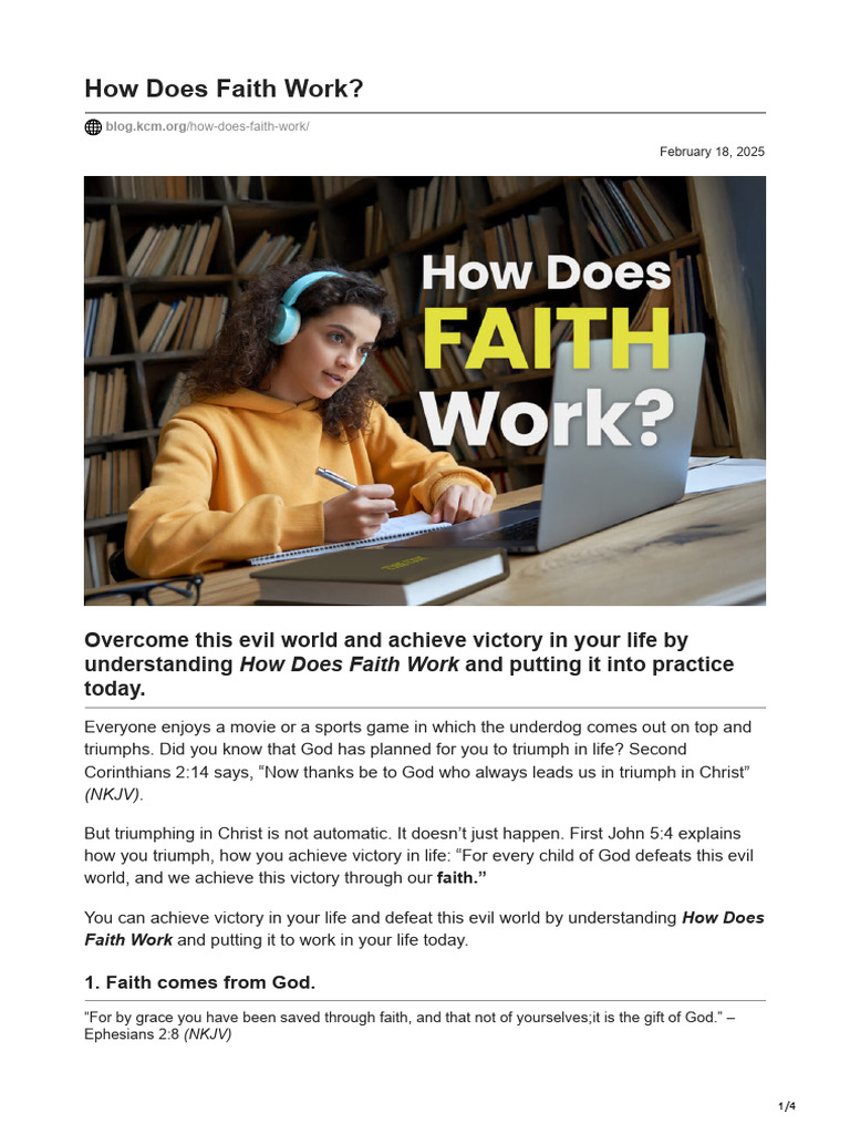 Understanding How Faith Works | PDF | Logos (Christianity) | Jesus