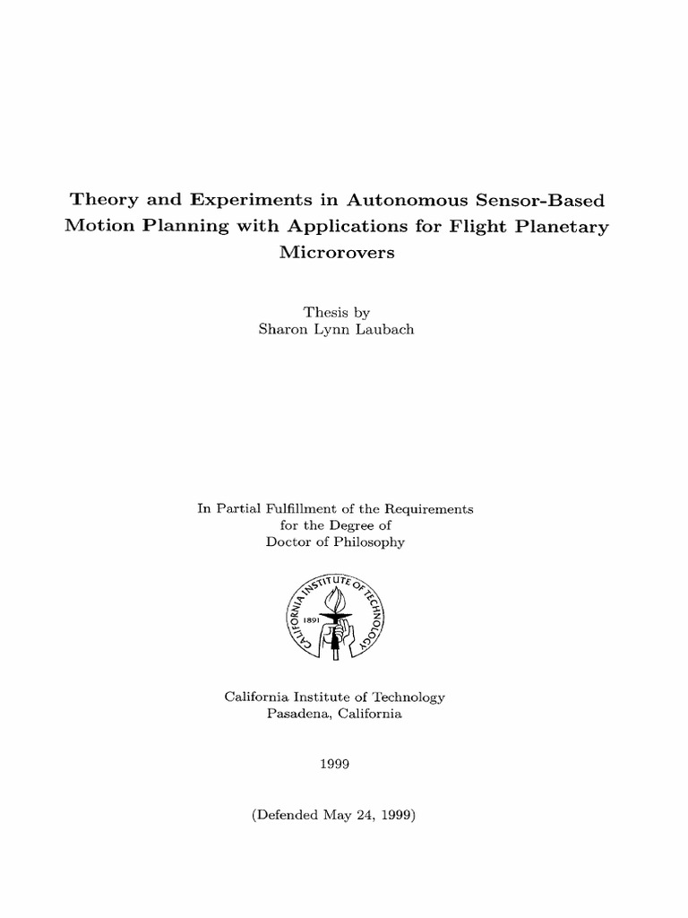 Theory and Experiments in Autonomous Sensor Based Motion Planning With ...