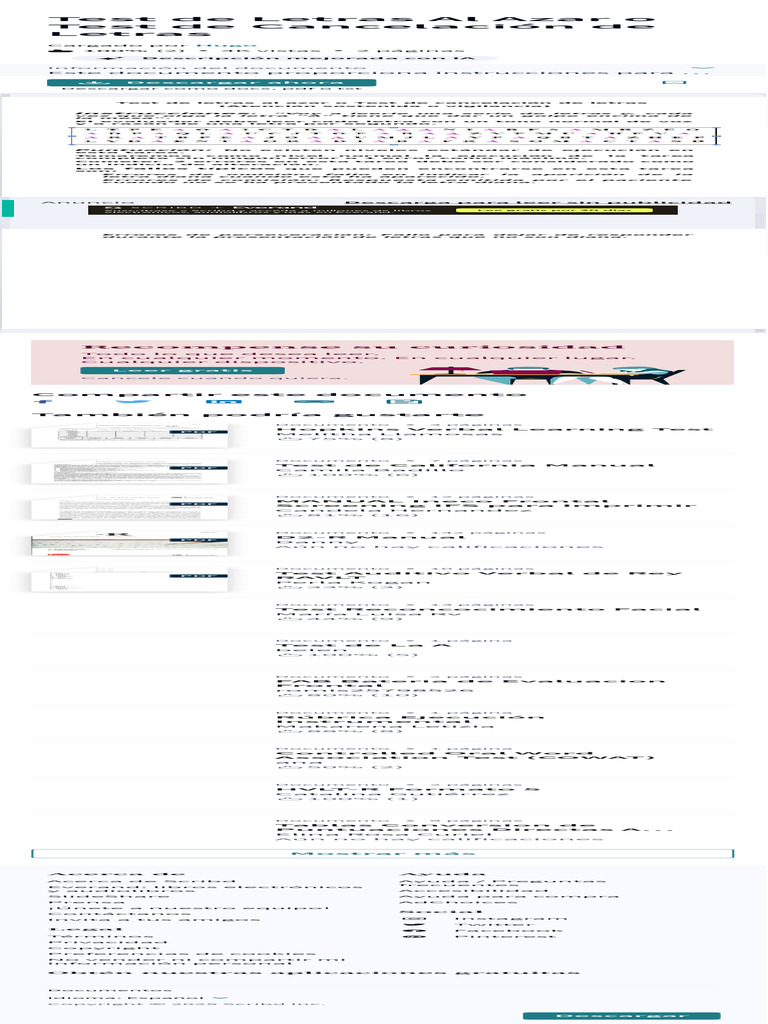 Test de Letras para 4º ESO | PDF