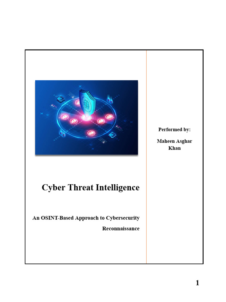 OSINT for Cyber Threat Intelligence | PDF | Computer Security | Security