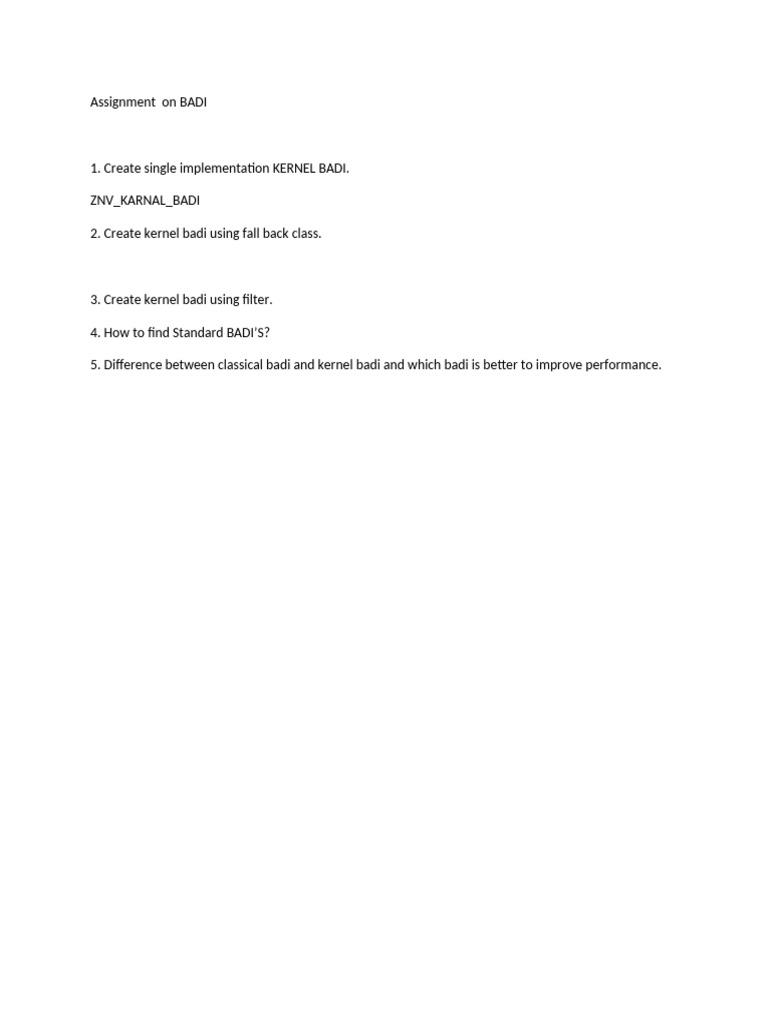 BADI Implementation and Performance Guide | PDF